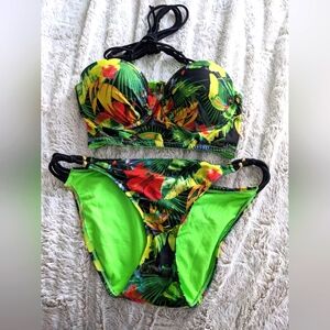 Tropical Floral Pelican Bikini Set - NWOT